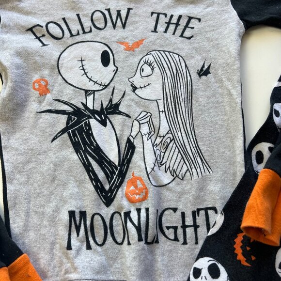 Girls 8 Disney NBC Halloween Pajamas Set Jack & Sally A0004 - Picture 2 of 7